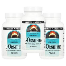 소스네츄럴스 L-오르니틴 파우더 3.53 온스 100g, 3개
