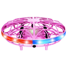 UFO 공중부양 스마트 빛나는 미니드론 완구 장난감[KC정품인증], 핑크, 1개 핑크, 1개
