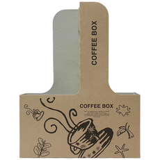 나나커피 합지 크라프트 커피잔 캐리어 2구, 1개, 200개