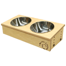 L'Atelier De Bois 小型犬用可高度的木製狗桌, 混色, 1個