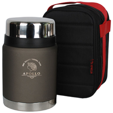 APOLLO 신제품 아폴로죽통(APL-650) 보온밥통 보온도시락 보온죽통 보온통, (APL-650)카키그레이