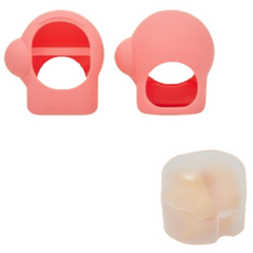 심통 실리콘100% 국민 손목 고정형 양손 2개 세트 아기 글러브 치발기 + 보관케이스포함, 글러브 치발기 + 보관케이스, 로즈핑크, 1세트