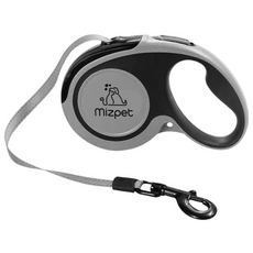 mizpet 一鍵式狗狗自動牽繩 5m, 灰色