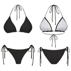 모노소울 에스라인보장 카인 섹시 홀터넥 태닝 수영복 비키니, L (A-D컵 44-55반 추천), 검정
