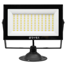 장수램프 LED 사각 투광등 50W 흑색, 1개