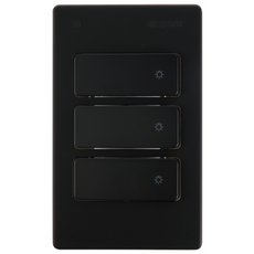 JINHEUNG V系列 黑色 單切 3孔開關, 1個