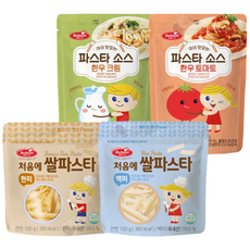베베스트 처음에 쌀파스타 2종+아이 맛있는 파스타 소스 2종(한우 크림 & 한우 토마토), 1개