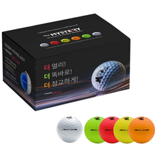 미스테리골프 M2 Line 2Pc 2피스 골프공, 1세트, 60개입, 유광 컬러(4색 혼용)