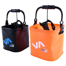 VA 바다 낚시두레박 접이식 낚시 두레박 낚시물통, NF-F22, 오렌지