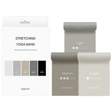 썸피트 스트레칭 요가밴드 1.5M 3종, 1-3단계 세트, 1개