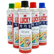 조씨네 목제용 럭키 스프레이 벽 락카 철재용 페인트, 1개, 연청, 420ml
