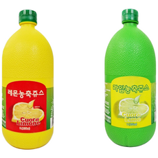 선인 레몬농축쥬스 1L+라임쥬스농축액 1L, 1L, 1세트