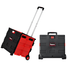 테이팩스 접이식 폴딩카트 대형35kg, 1개, EFC35(투톤:블랙+레드)