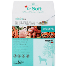 더독 시니어 강아지 닥터 소프트 사료, 닭, 1.2kg, 1개