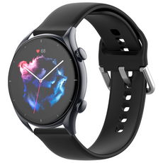 스페이스쉴드 샤오미 어메이즈핏 GTR4 GTR3 PRO GTR2 2e GTR 47mm 호환 스트라토스 베이직 실리콘 스트랩 시계줄 밴드 22mm 3+1, 어메이즈핏 22mm, 블랙