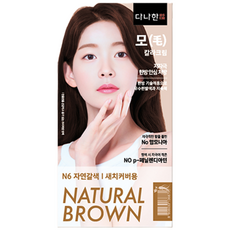 다나한 모 칼라크림 염색제, N6 자연갈색, 2개