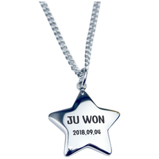 키즈실버 통통별써지컬스틸 미아방지목걸이, 1개