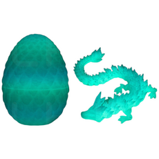 내일내꺼 3D 프린트 드레곤 에그 관절형 드레곤 세트, 1개, 야광, 85mm