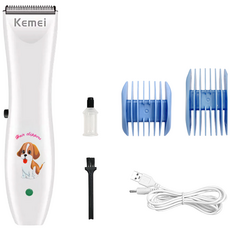케메이 강아지 고양이 바리깡 클리퍼 미니 미용기 이발기, 1개, KM-1051