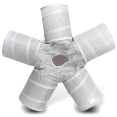 DING DONG PET 寵物貓用五孔隧道小屋 M號, 混色, 1個