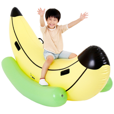헬로디노 에어바운스 바나나 시소 + 공기주입 펌프 유아 가정용 홈 실내 놀이기구