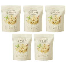 자연주의 국산 콩으로 만든 두부과자 80g, 5개, 5개