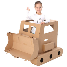 대형 색칠하는 종이집 유아놀이집 스케치종이집 불도저, 1개