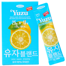 국내산 유자 98% 함량 무설탕 진짜 그대로 갈아만든 유자, 1개, 20개입, 25g