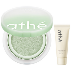 아떼 비건 릴리프 라이팅 톤업 선 쿠션 베지그린 + 선크림 20ml, 1개