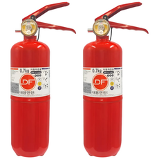 [국내산] 차량용 분말 소화기 자동차겸용 ABC 미니 축압식, 0.7kg, 레드, 2개