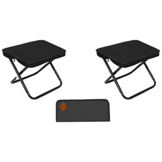 벨루스 [1+1] 캠핑 아웃도어 접이식 휴대용 포켓 미니 스툴 낚시용 초경량 의자, 블랙1+1, 1개