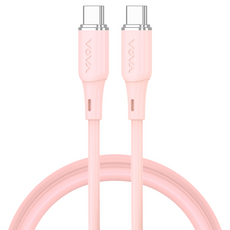보바 C타입-C타입 고급 실리콘 초고속케이블 60W, 1.2m, Pink, 1개