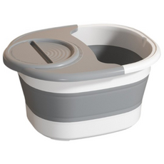 접이식 족욕통 덮개 족욕기 족욕바구니 발 족욕 다용도 바구니 바스켓 족욕대야 족욕탕, 1개, 그레이