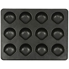 홈베이킹 마들렌 조가비 12구 오븐팬 - 양면코팅 마드렌느 구움과자 팬, 1개