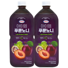 보넬드 아이엠 푸룬노니 100% NFC 착즙주스, 2개, 1L