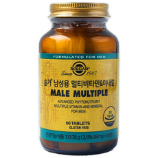 솔가 남성용 멀티비타민&미네랄 + [필케이스], 1개, 60정