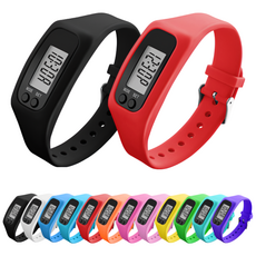 브레베네 만보기 손목시계, 2개, 블랙1+레드1