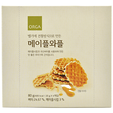 ORGA WHOLE FOODS 楓糖華夫餅, 80g, 2盒