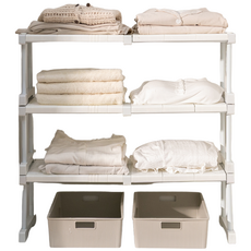 efactory Judy N Bring 可調節長度衣櫃整理隔板層架 中型, 白色, 1個