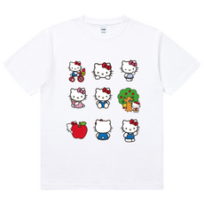 키티 반팔티 화이트 다양한 사이즈