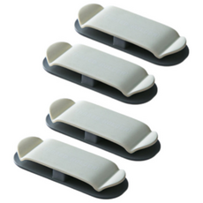 綠色生活 Kokeum 黏貼式理線夾, 4個, 灰色