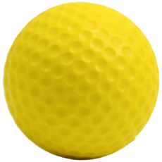 Moon's리빙 실내 연습용 스펀지 골프공 25개, 노랑
