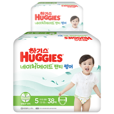 HUGGIES 好奇 Nature Made夏季純淨褲型尿布, 76片, XL
