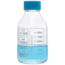 눈금유리병 (독일 직수입 ISOLAB) 경질 1급, 2개, 500ml