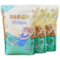 3651 365샌드 고양이 카사바 모래, 3.2kg, 3개, 무향