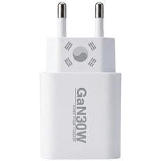 초고속 멀티 충전기 국산 아이홈 Gan65W 30W 20W C타입 2포트 PD PPS 60W블레이디드충전케이블 난연PVC커버 단선방지탭포함, 1세트, 화이트 30W 태극기에디션