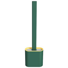 로에드 TPR소재 욕실 화장실 변기솔 벽걸이 실리콘 청소솔, 네모실리콘변기솔(그린), 그린, 1개