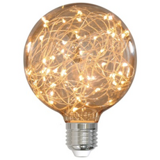 더쎈 LED 에디슨전구 램프 은하수 G95 3W, 1개, 전구색