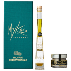 Micro Gourmet 白松露油 100ml + 黑松露鹽 100g 禮盒裝, 1組