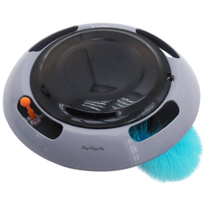 DING DONG PET 寵物貓咪哥倫布太空玩具, 灰色, 1個